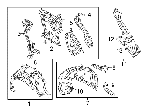 2016 Mazda CX-3 Panel(Right), Wheel House Diagram for D1YE-70-15XB