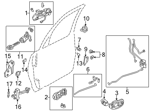 1999 Mazda Millenia Door Diagram