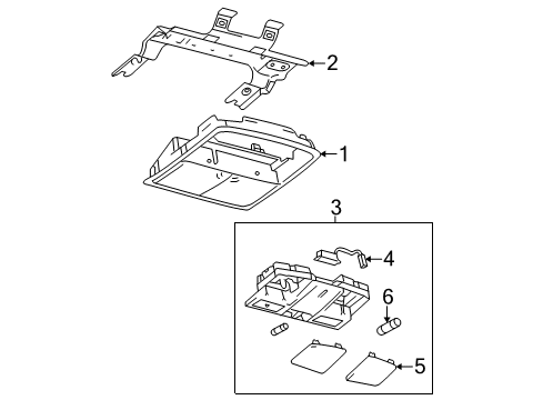 2010 Mazda 3 Reading Lamp Assy Diagram for BBM7-69-974