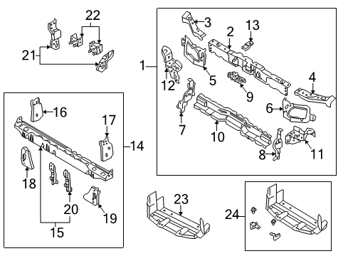 2002 Mazda MPV Reinforcement Bracket Diagram for LC62-53-124