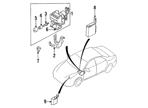 1997 Mazda Protege ABS Components