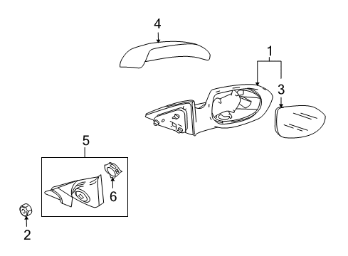 2010 Mazda 6 Outside Mirrors Diagram