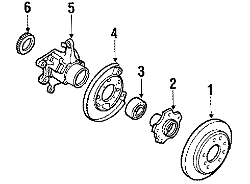 1988 Mazda 929 Rear Brakes Diagram