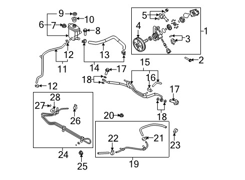 2007 Mazda CX-9 P/S Pump & Hoses Diagram
