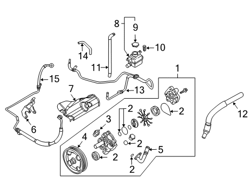 2003 Mazda 6 P/S Pump & Hoses Diagram