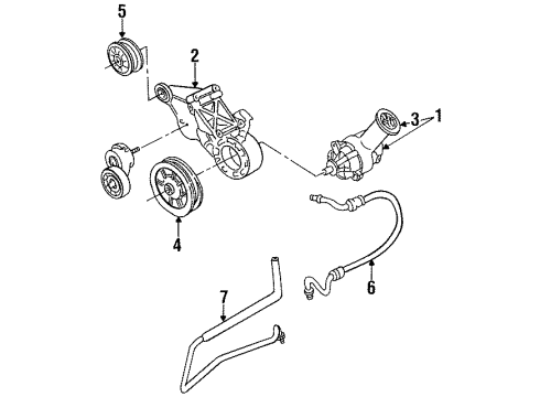 1994 Mazda B3000 Belts & Pulleys Diagram