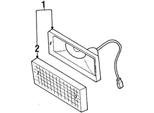 1985 Mazda RX-7 Side Marker Lamps Diagram 2