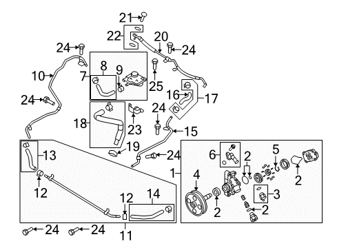 2013 Mazda 6 P/S Pump & Hoses Diagram 3