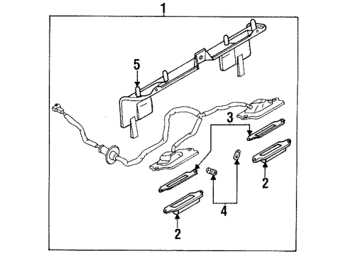 1996 Mazda MX-6 License Lamps