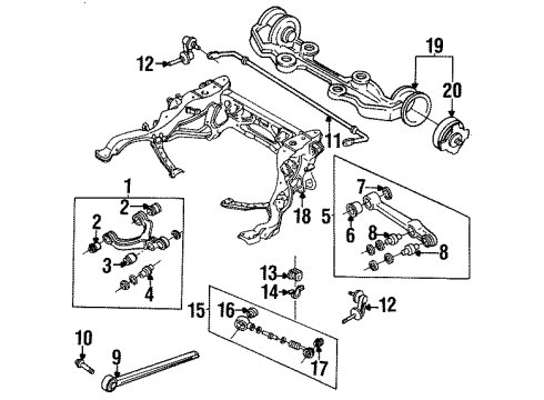 1995 Mazda RX-7 Stabilizer Bar & Components Diagram 4