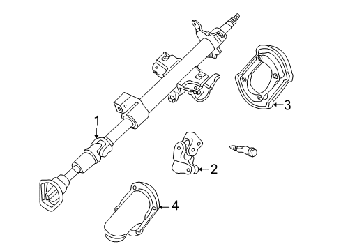 2002 Mazda Tribute Steering Column Assembly Diagram