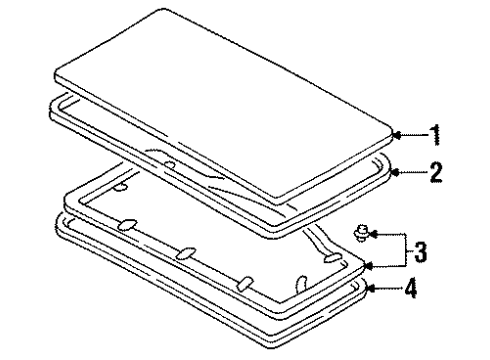1994 Mazda RX-7 Sunroof Diagram