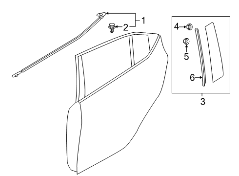 2025 Mazda 3 Exterior Trim - Rear Door