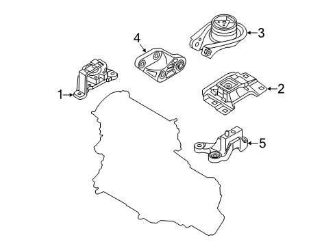 2012 Mazda 3 Engine & Trans Mounting Diagram 5