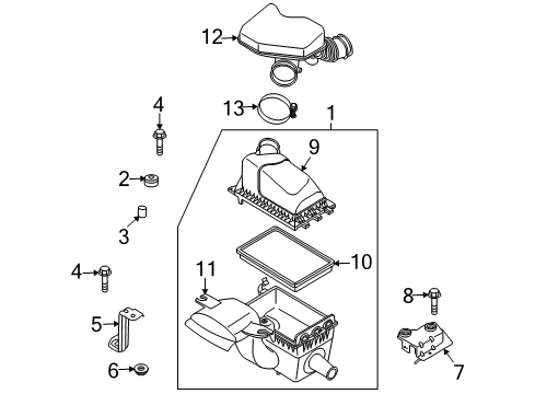 2009 Mazda CX-9 Air Intake Diagram