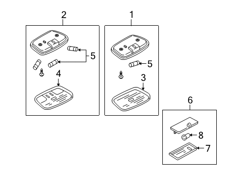 2010 Mazda Tribute Overhead Lamps Diagram 3
