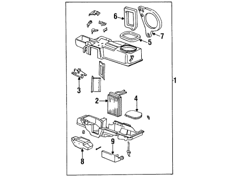 1995 Mazda B4000 Heater Components Diagram