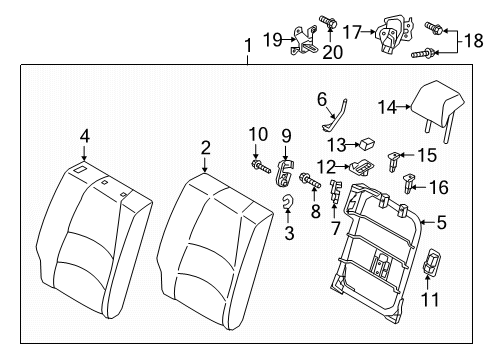 2020 Mazda CX-3 Second Row Seats Diagram 2