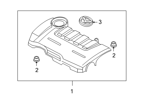 2007 Mazda 5 Engine Appearance Cover Diagram