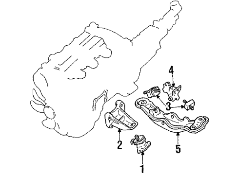 1988 Mazda 929 Engine Mounting Diagram