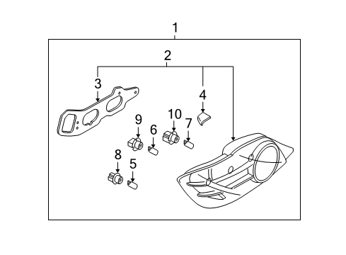 2008 Mazda RX-8 Bulbs Diagram