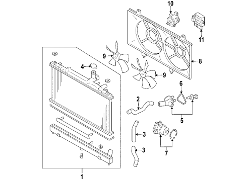 2007 Mazda CX-7 Cooling Fan Diagram