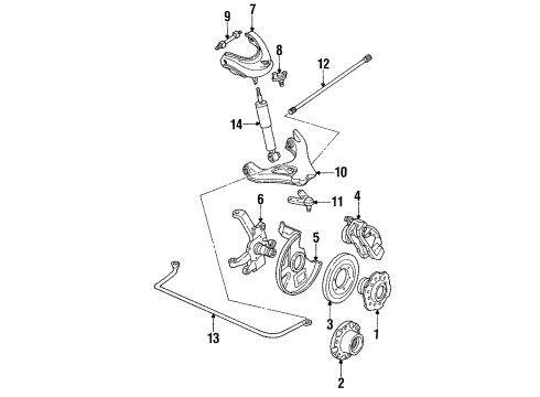1987 Mazda B2000 Front Suspension Diagram 2