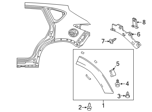 2021 Mazda CX-3 Exterior Trim - Quarter Panel