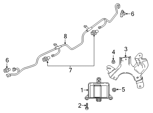2020 Mazda CX-5 Electrical Components - Rear Bumper Diagram
