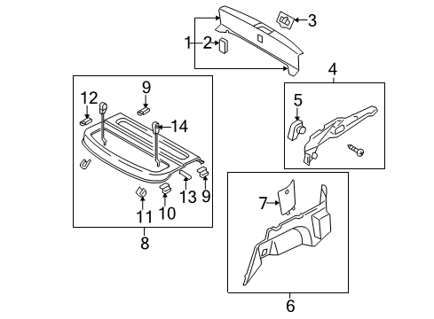 2004 Mazda 6 Interior Trim - Rear Body