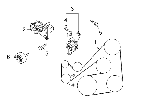 2013 Mazda 3 Belts & Pulleys - Belts Diagram 4