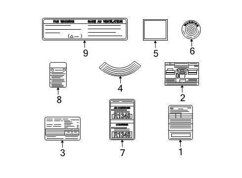 2004 Mazda 6 Information Labels