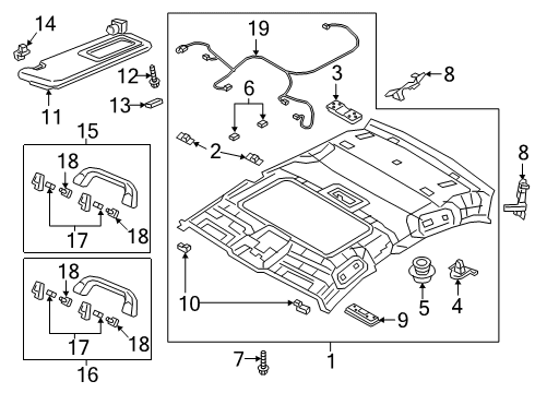 2022 Mazda 3 Interior Trim - Roof Diagram 3