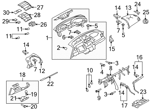 2009 Mazda 6 Instrument Panel Diagram
