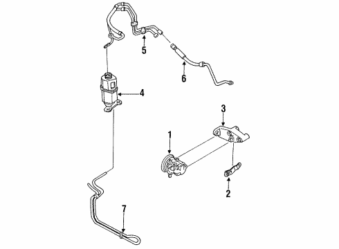 1992 Mazda 323 P/S Pump & Hoses Diagram 2