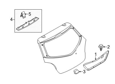 2013 Mazda 2 Interior Trim - Lift Gate