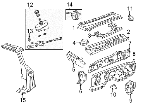 2001 Mazda B3000 Dash Panel Components Diagram 3