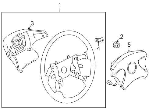 1999 Mazda Miata Steering Wheel & Trim Diagram 2