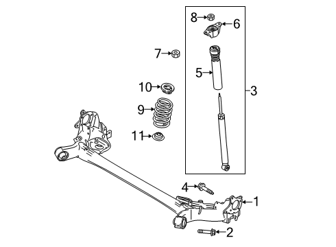 2016 Mazda CX-3 Rear Suspension Components Diagram