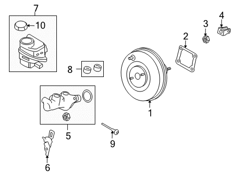 2009 Mazda 6 Brake Booster Diagram for GSYL-43-80ZC