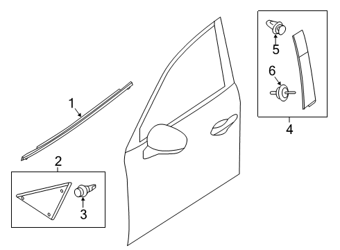 2025 Mazda 3 Exterior Trim - Front Door