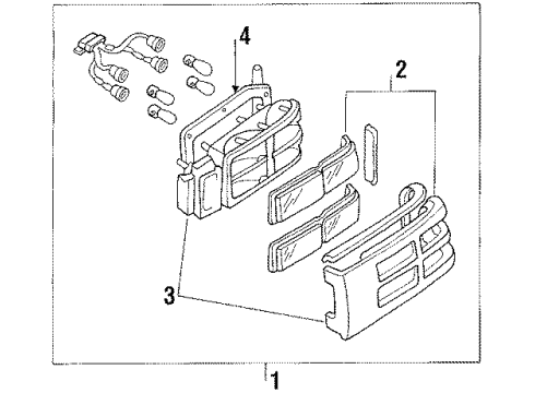 1986 Mazda RX-7 Combination Lamps