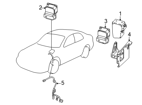 2001 Mazda 626 ABS Components Diagram
