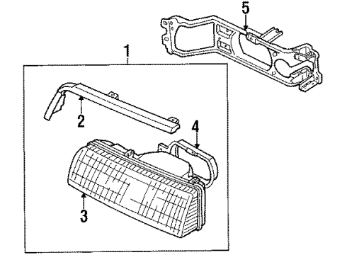 1991 Mazda 626 Headlamps Diagram