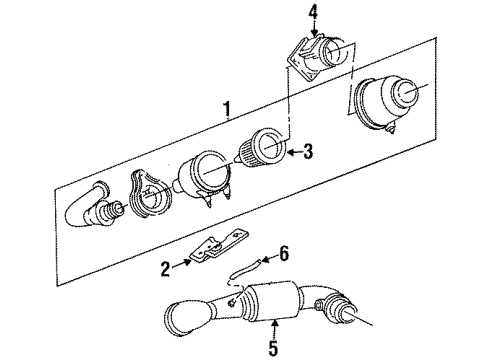 1995 Mazda B2300 Air Inlet Diagram