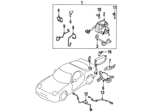 1995 Mazda RX-7 ABS Components