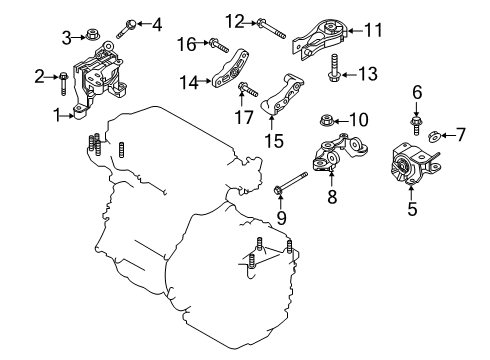 2019 Mazda CX-5 Engine & Trans Mounting Diagram