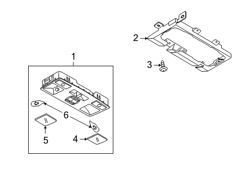 2012 Mazda CX-7 Overhead Console Diagram