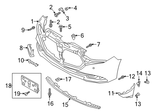 2019 Mazda 3 Bumper & Components - Front Diagram 6