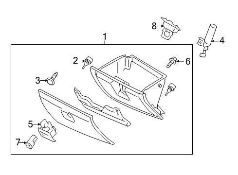 2011 Mazda RX-8 Glove Box Diagram